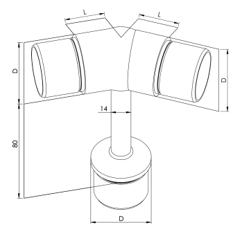 Stem Connector & Adjustable Elbow - Model 0135 CAD Drawing